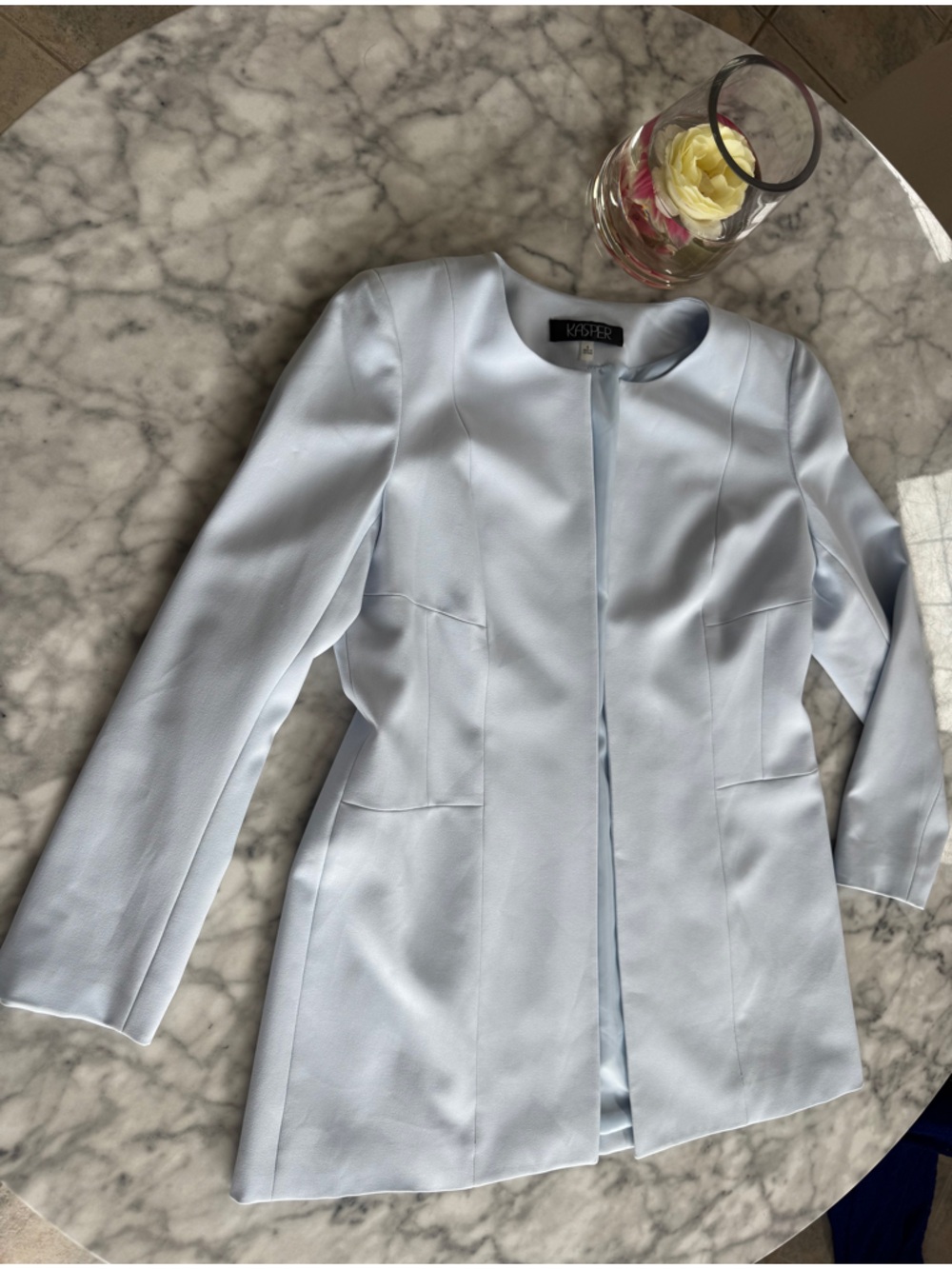 KASPER Light Blue Women's Blazer, Size 8